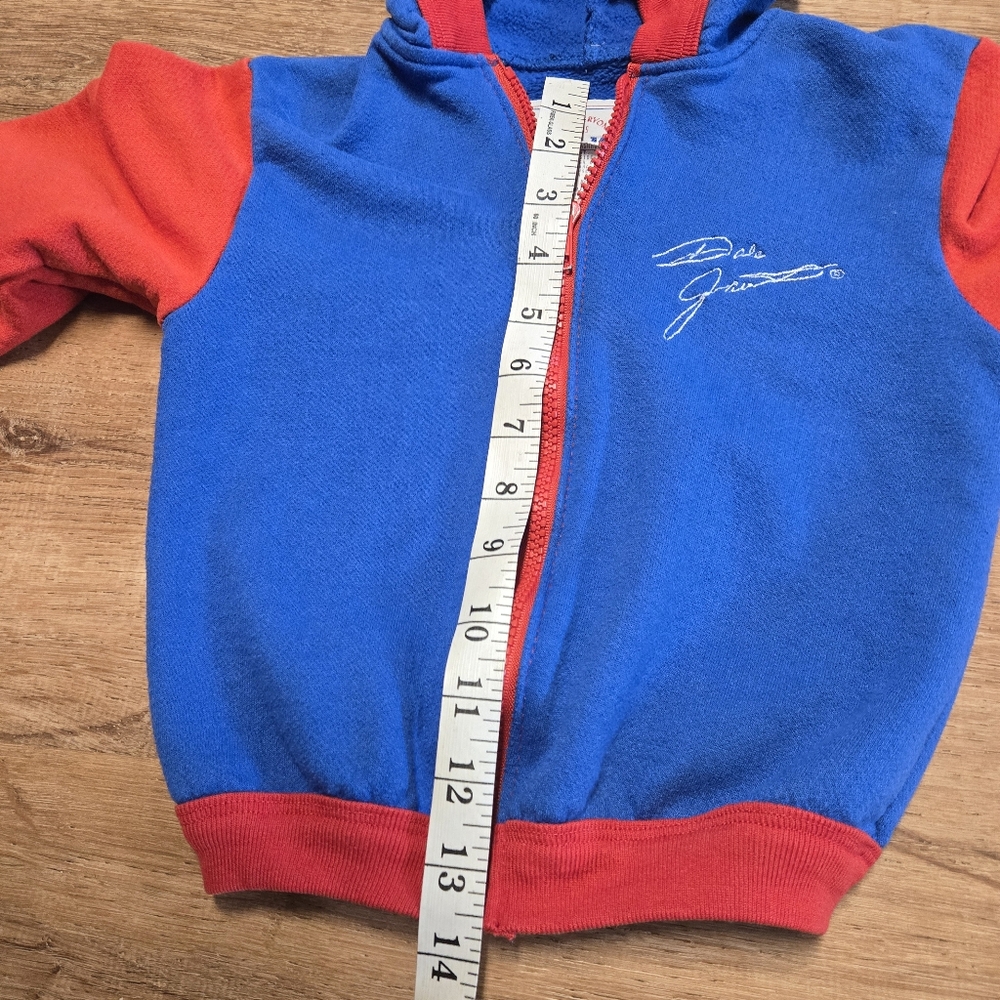 🇺🇸 Vintage Blue and Red Kids Dale Jarett Hoodie 4t - Picture 4 of 5